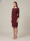 Rochie semiajustata bordo