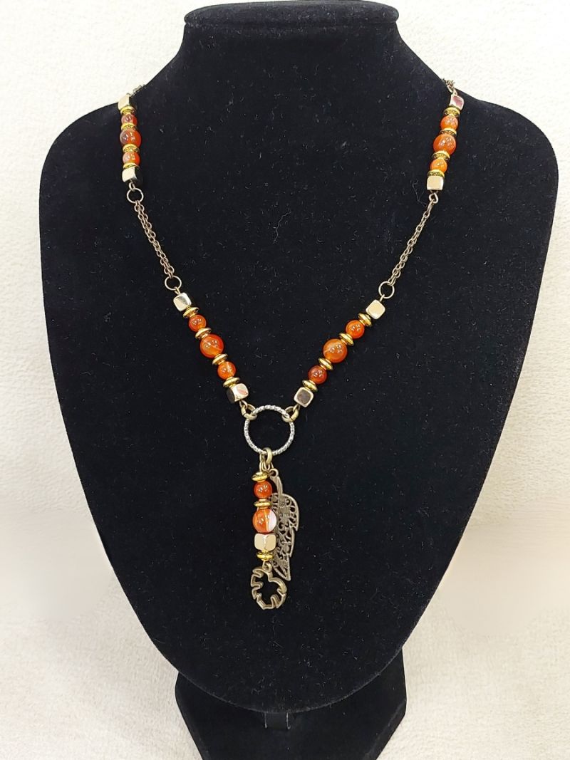 Colier cu carneol si hematit