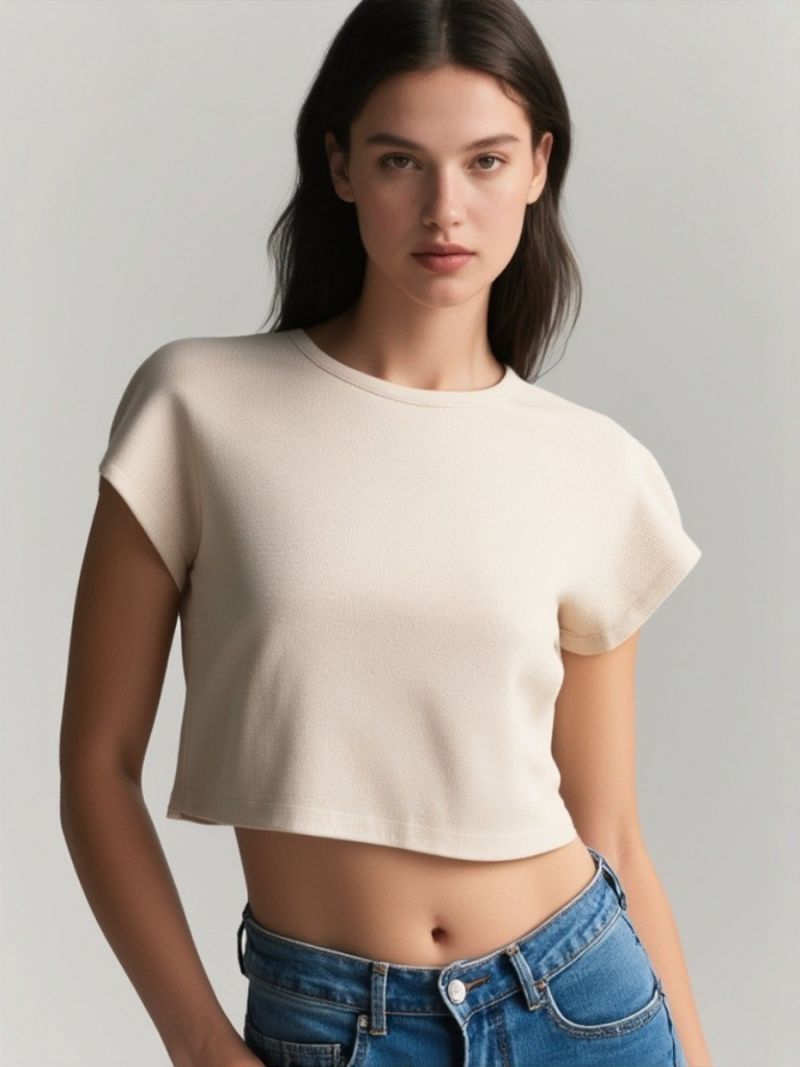 Bluza liliac crop