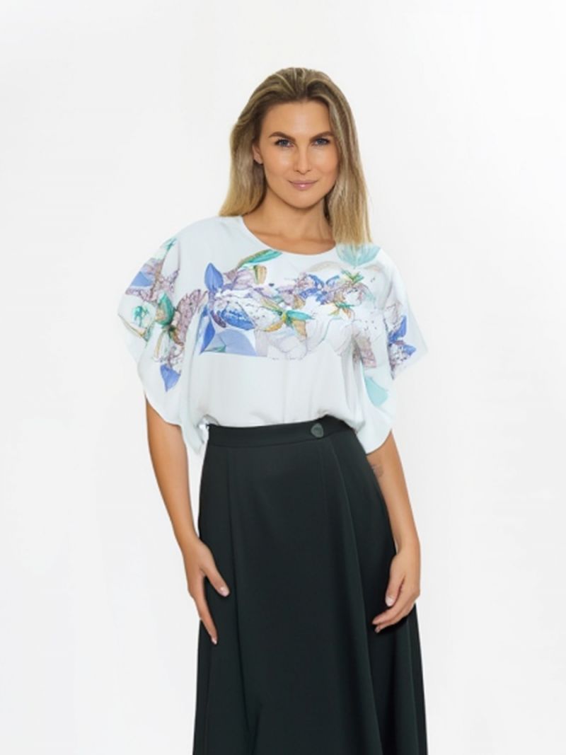 Bluză liliac din mătase naturală