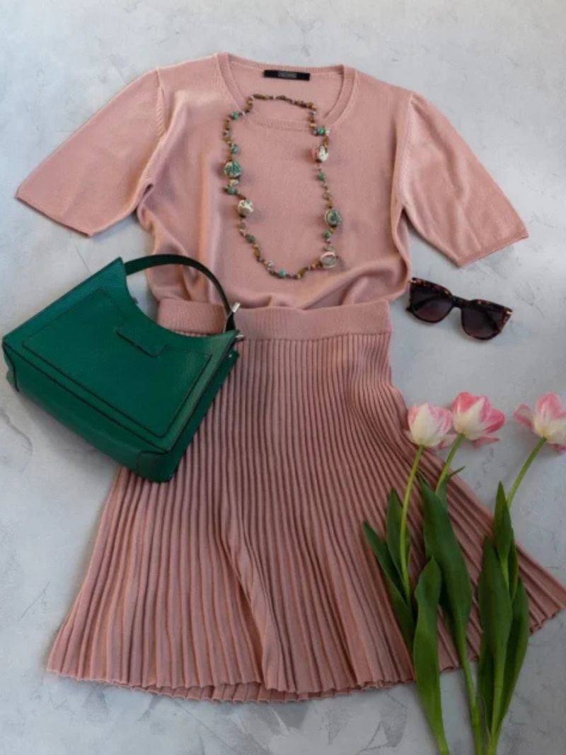 HERMINA FUSTA TRICOTATA PLISATA DAMA F266