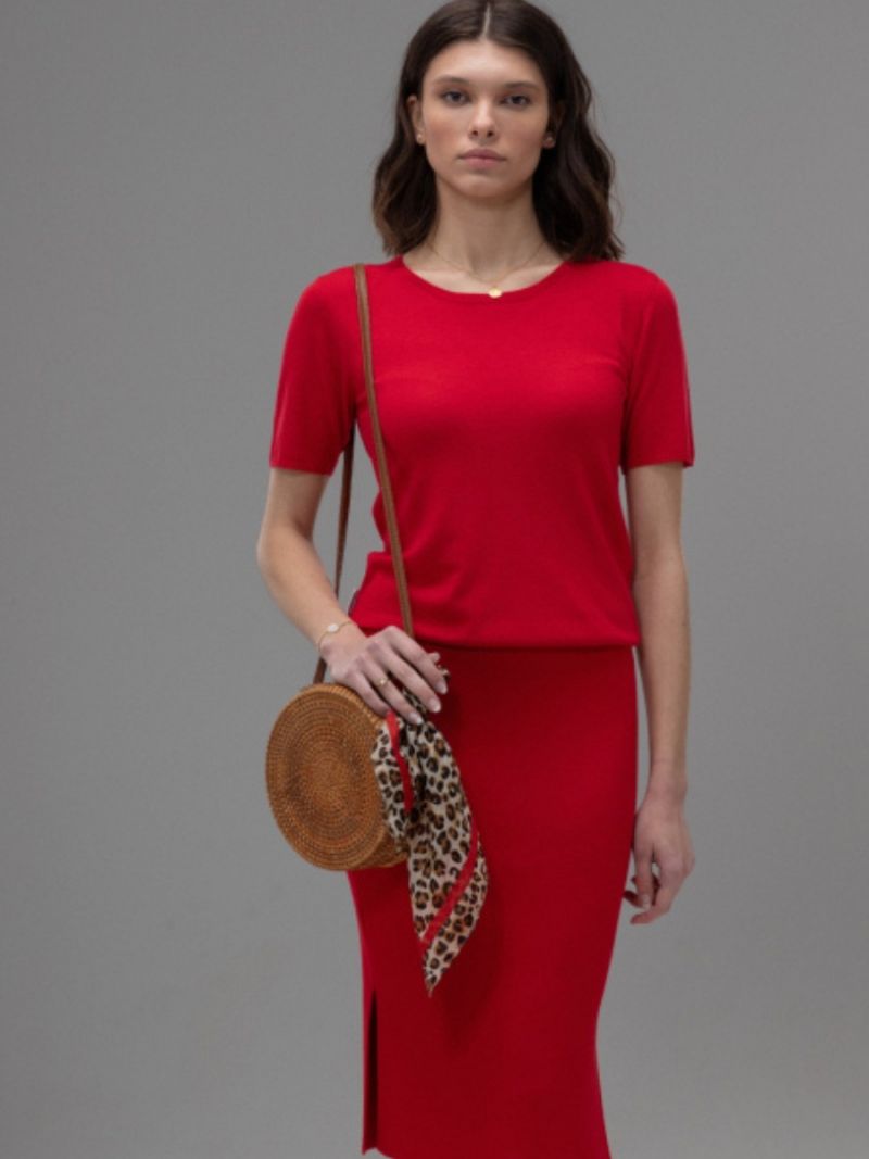 Fusta cambrata tricotata H163