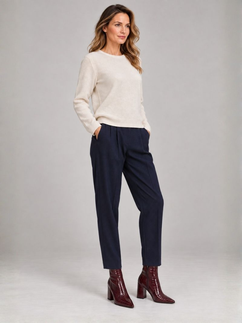 Pulover din cashmere crem ajur