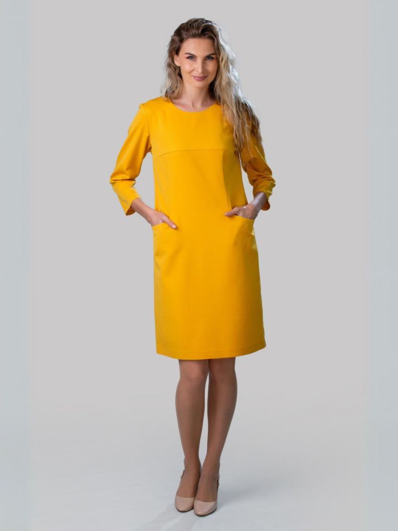 Rochie dreapta mustar