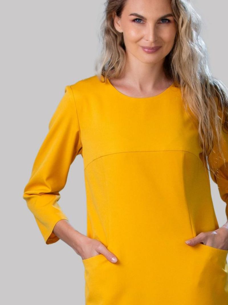 Rochie dreapta mustar