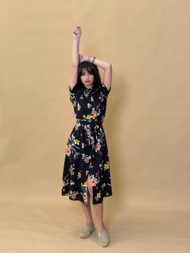 Rochie viscoza manicha scurta