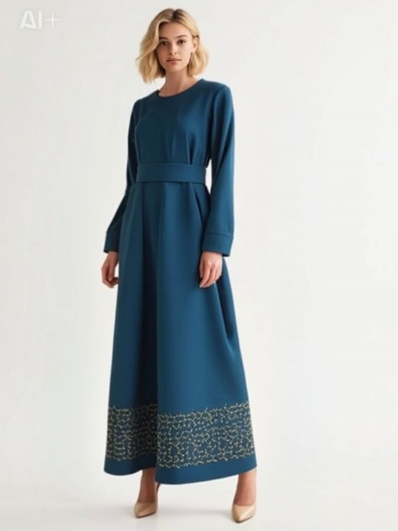 Rochie monashka lungă brodată