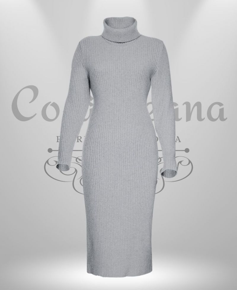 Rochie lunga dreapta din cashmere