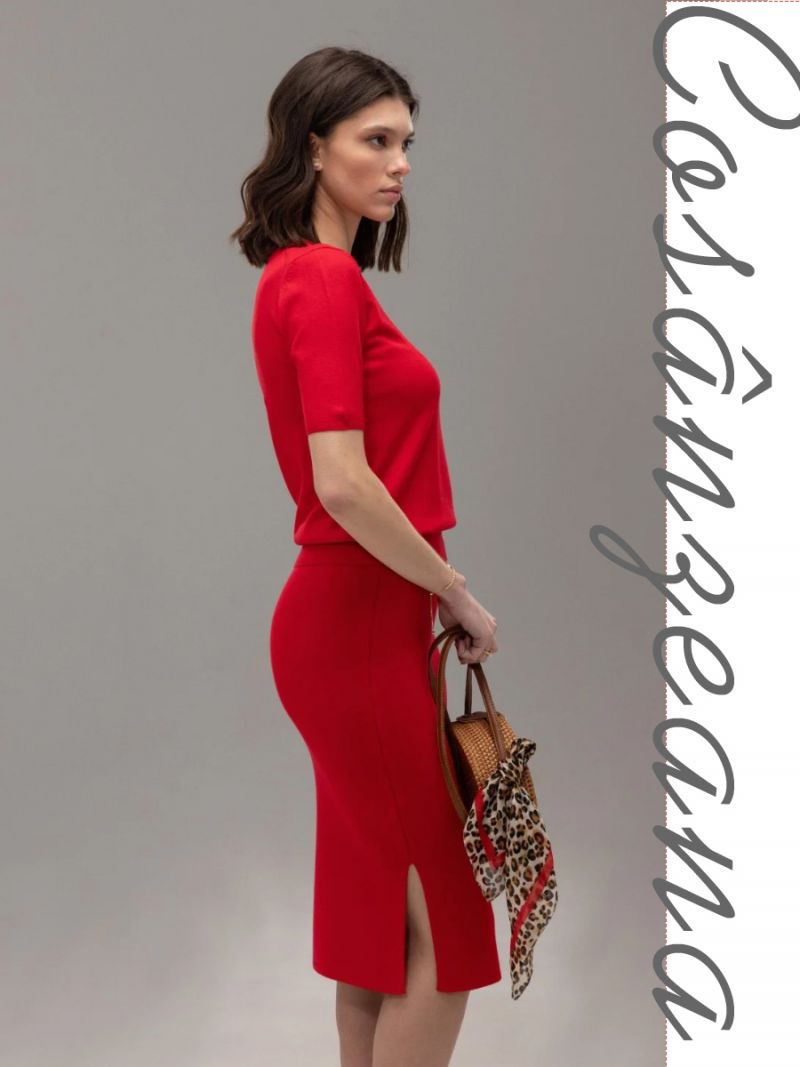 Fusta cambrata tricotata H163