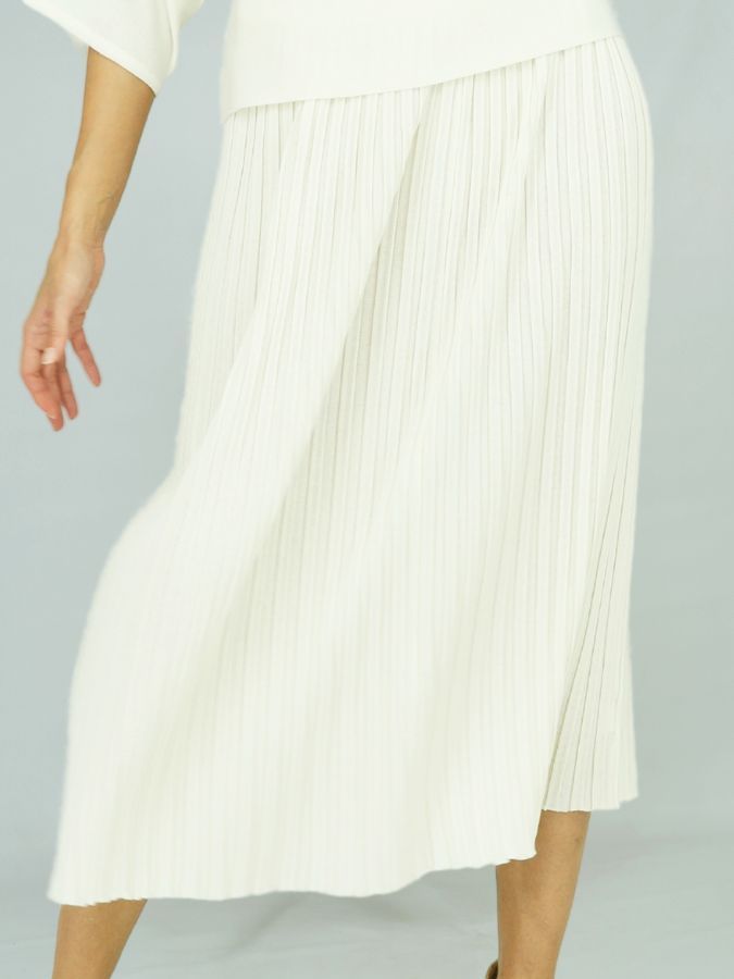 Fusta lungă tricotată gofrat