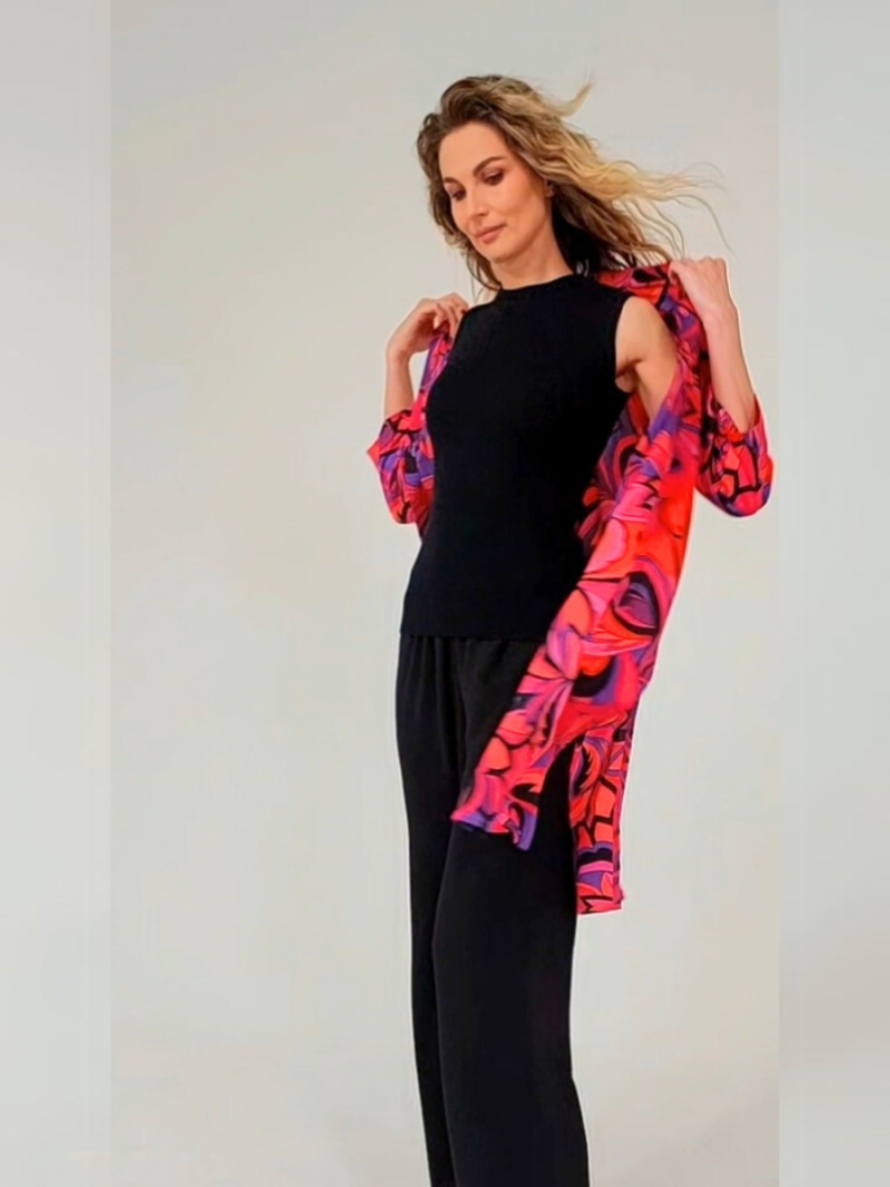 Rochie - camasa multicolora