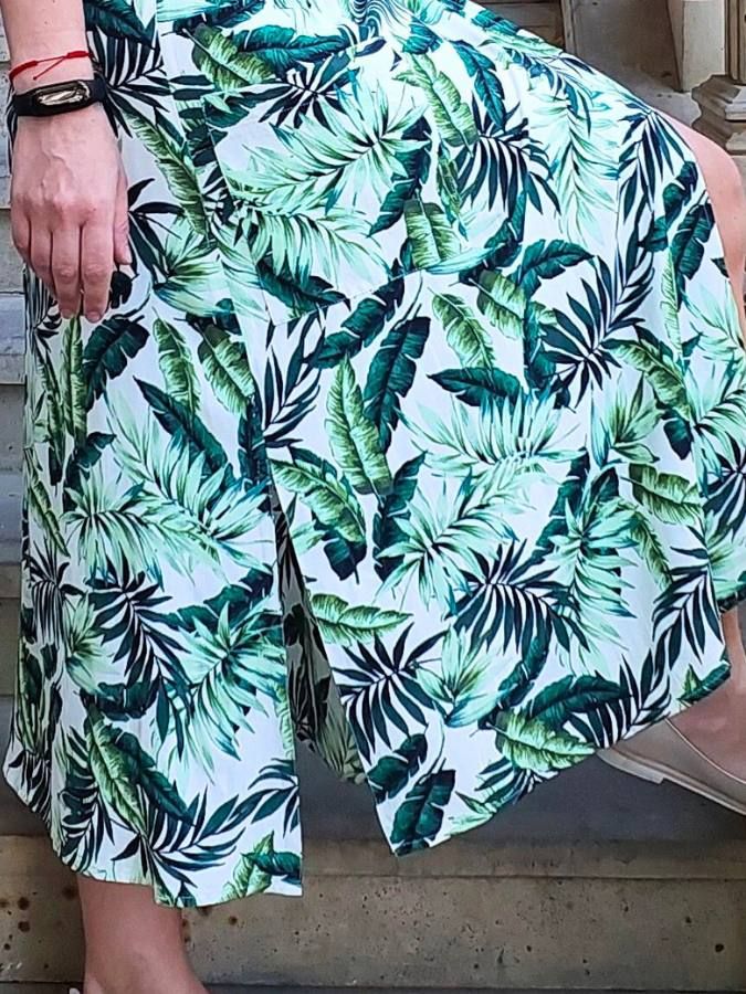 Fustă parte peste parte verde