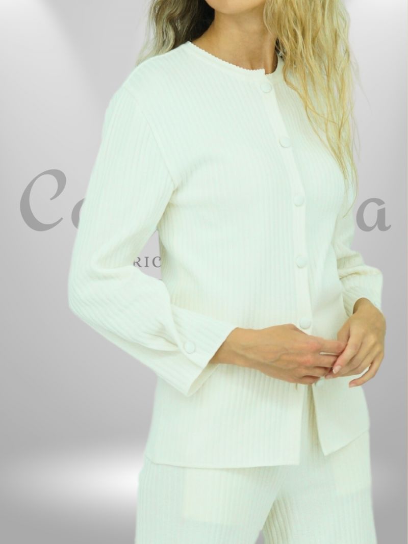 Cardigan reiat cu nasture pe manjet