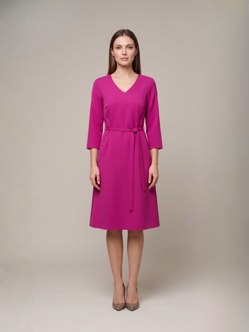 Rochie A-silueta fuxia