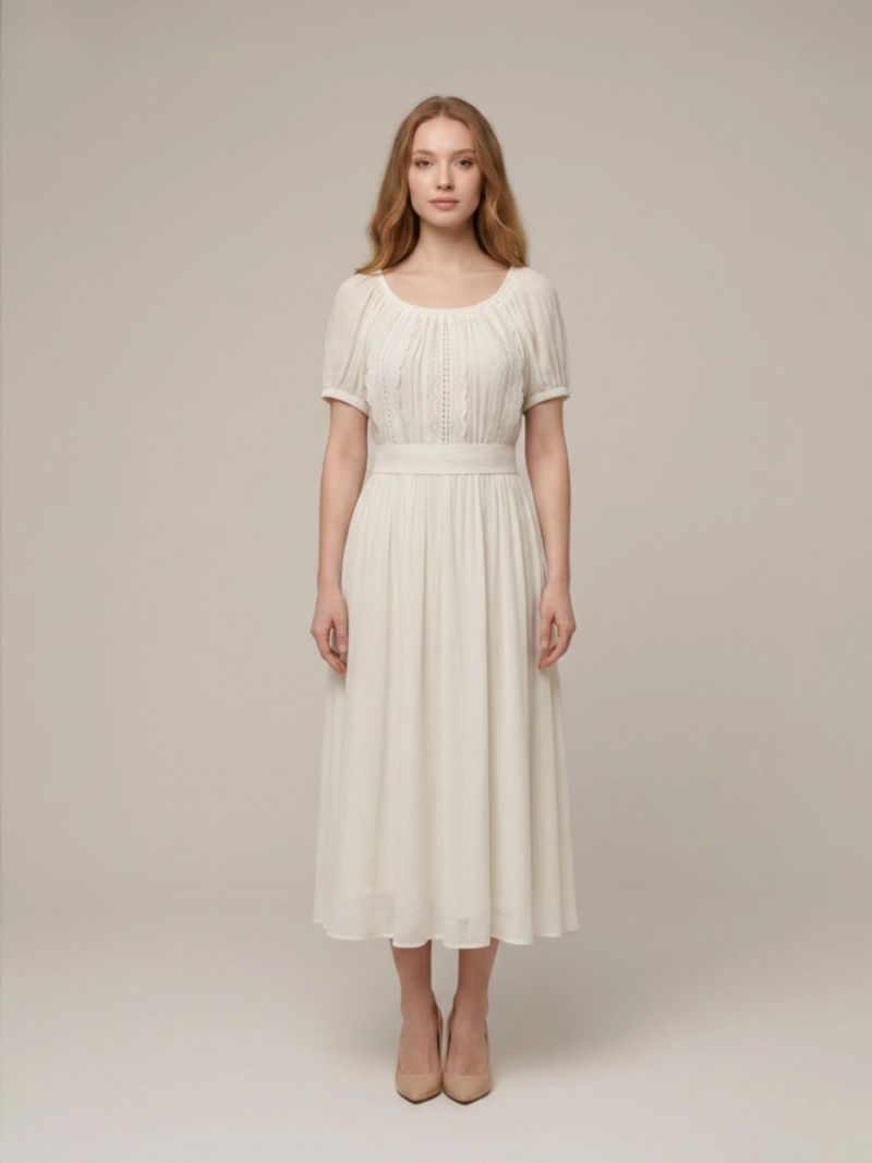 Rochie Ethno alba