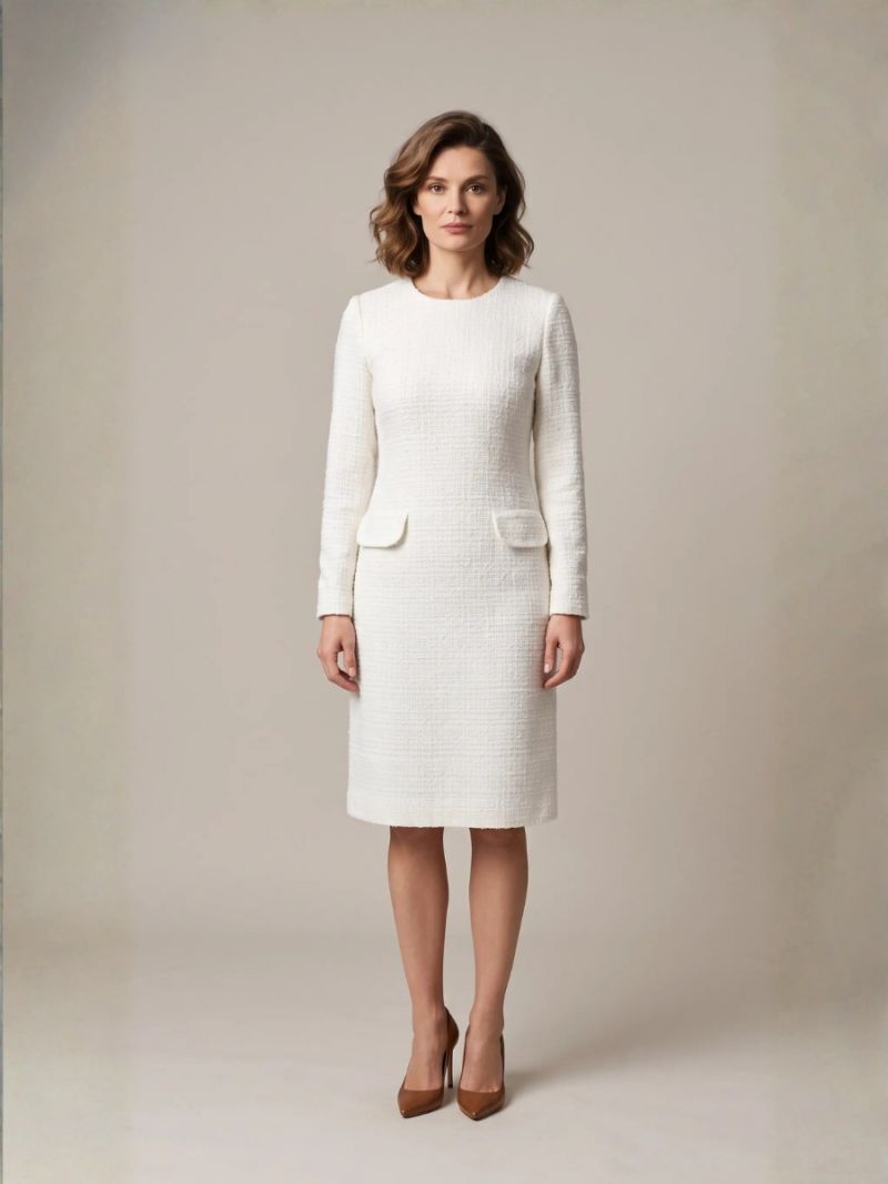 Rochie dreapta tweed