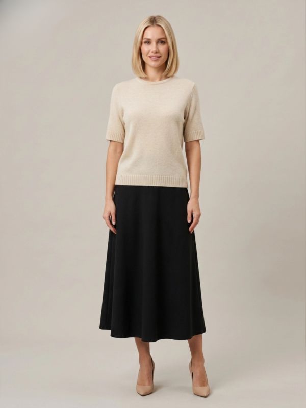 Pulover cashmere MS crem
