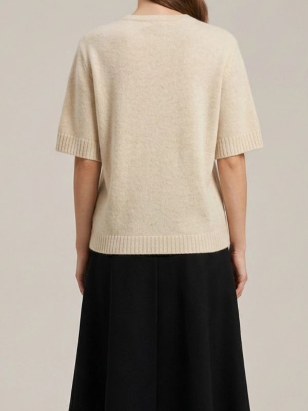 Pulover cashmere MS crem