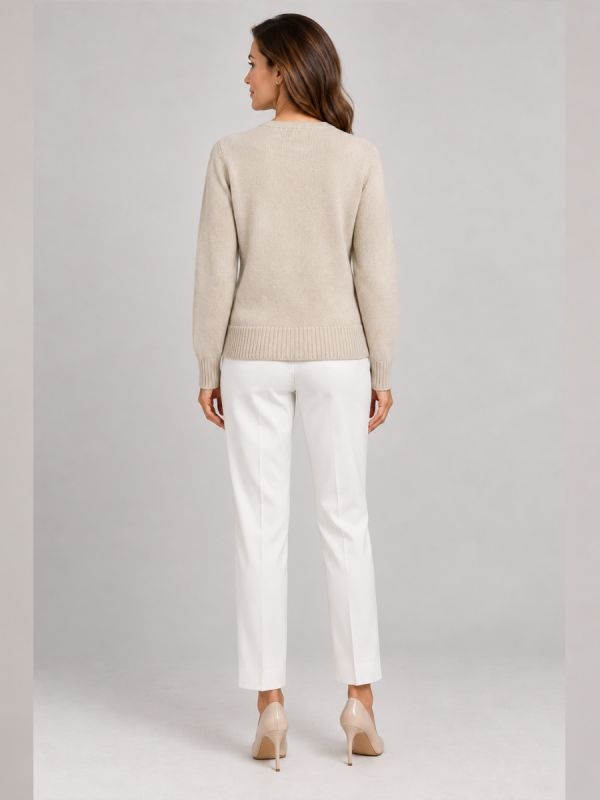 Cardigan cashmere crem