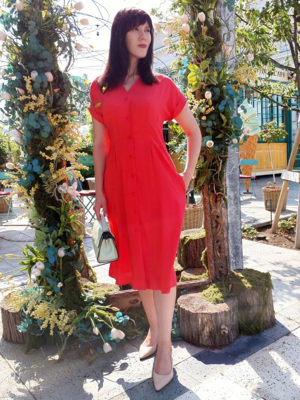 Rochie tip camasa coral MV