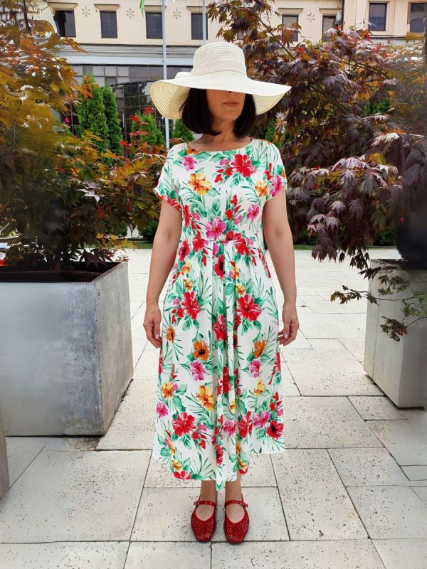 Rochie evazată print floral