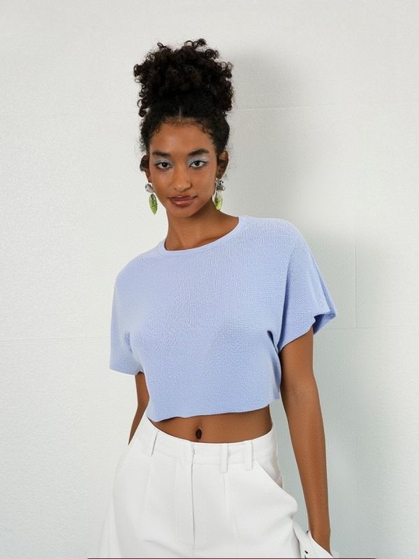 Bluza liliac crop