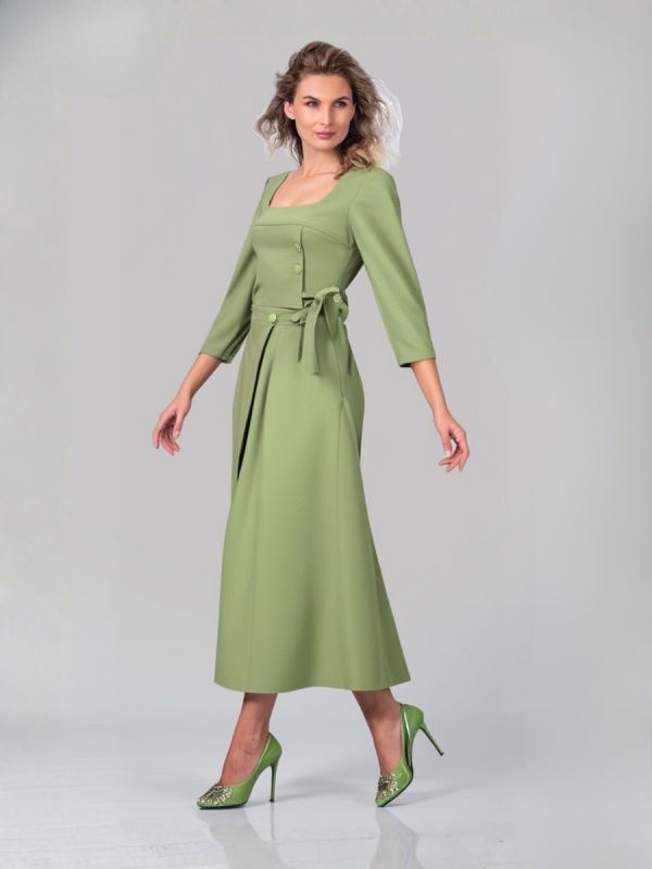 set verde mar cu fusta lunga