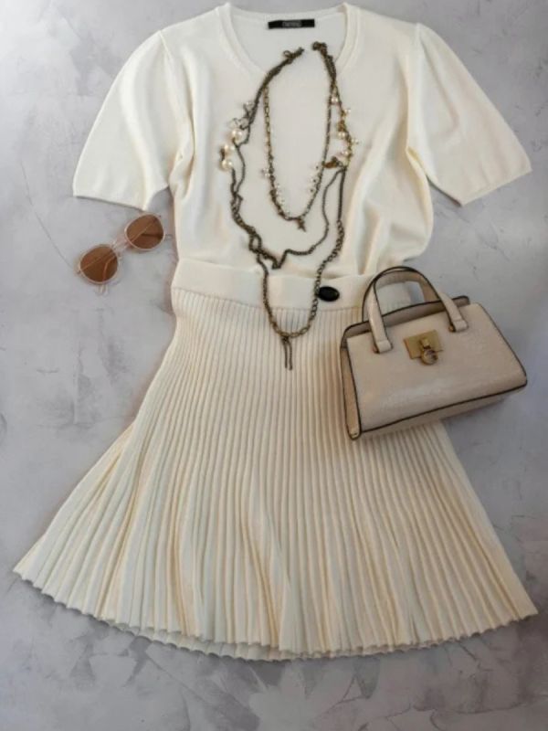 HERMINA FUSTA TRICOTATA PLISATA DAMA F266