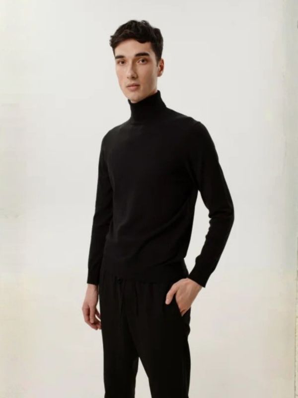 Hermina Maleta Barbati Guler Inalt Tricotata Roll ML232