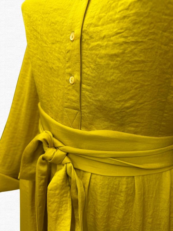 Rochie matase mustar