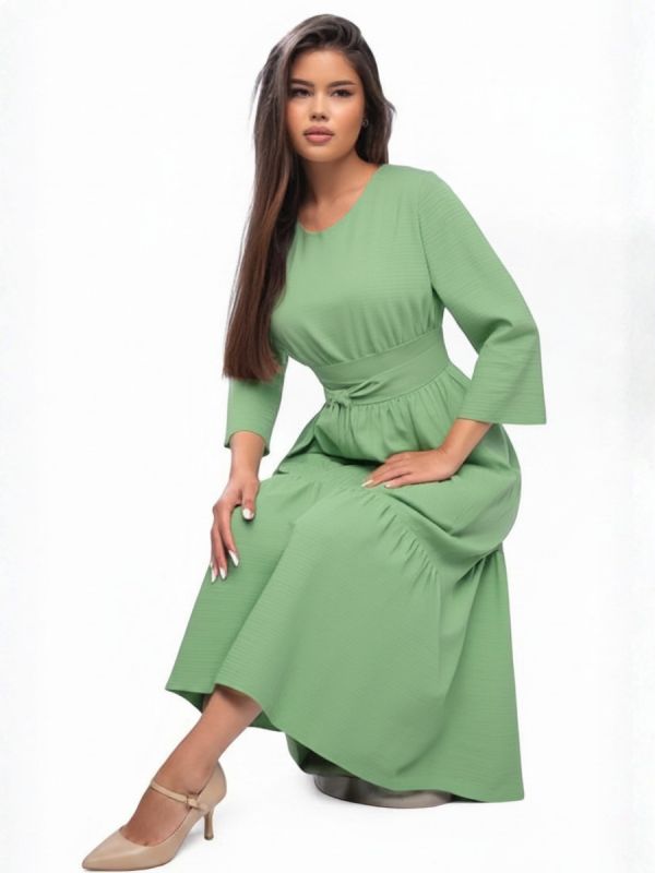 Rochie Lunga de stofa naturala Boho Volane