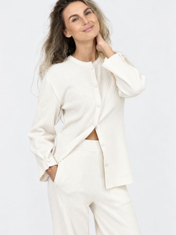 Cardigan reiat cu nasture pe manjet