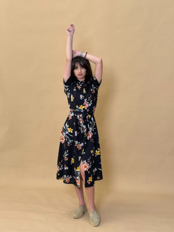Rochie viscoza manicha scurta