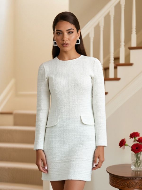 Rochie dreapta tweed