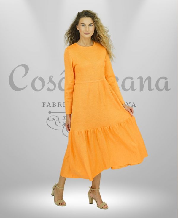 Rochie evazata 2 volane
