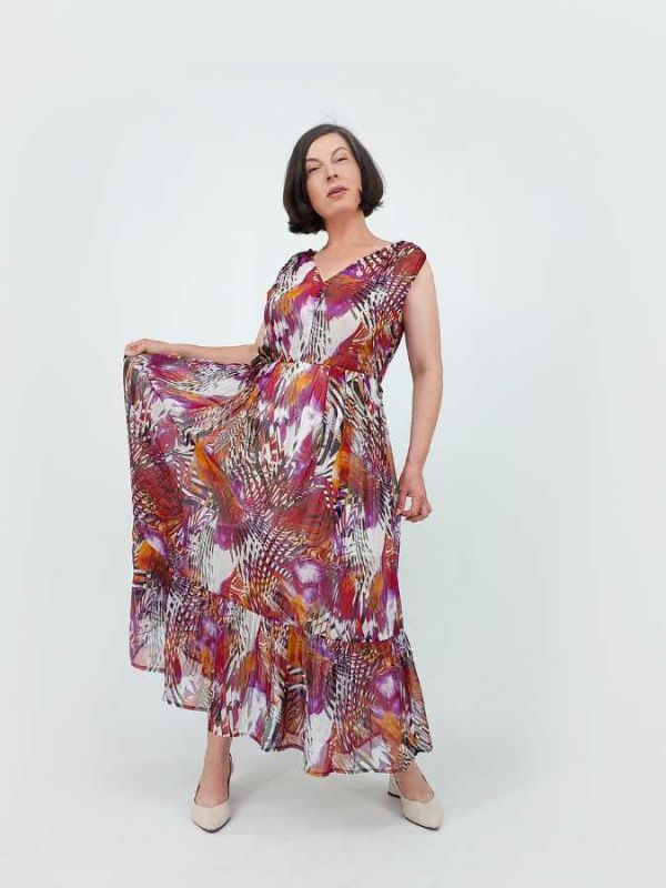 Rochie FM voal animal print