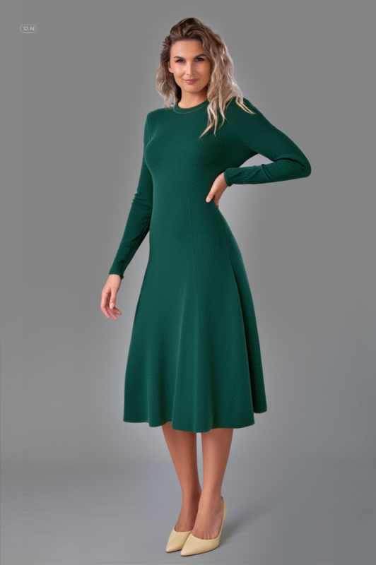 Rochie cashmere verde