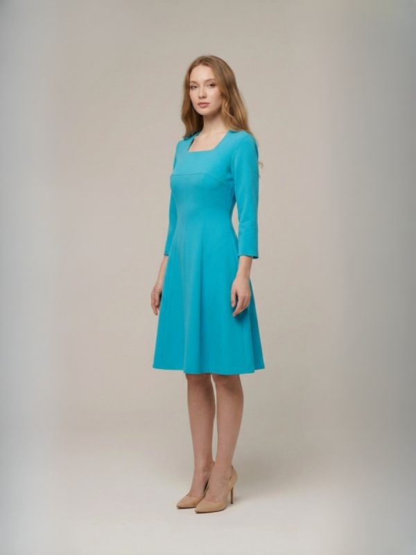 Rochie silueta scurta turquoise