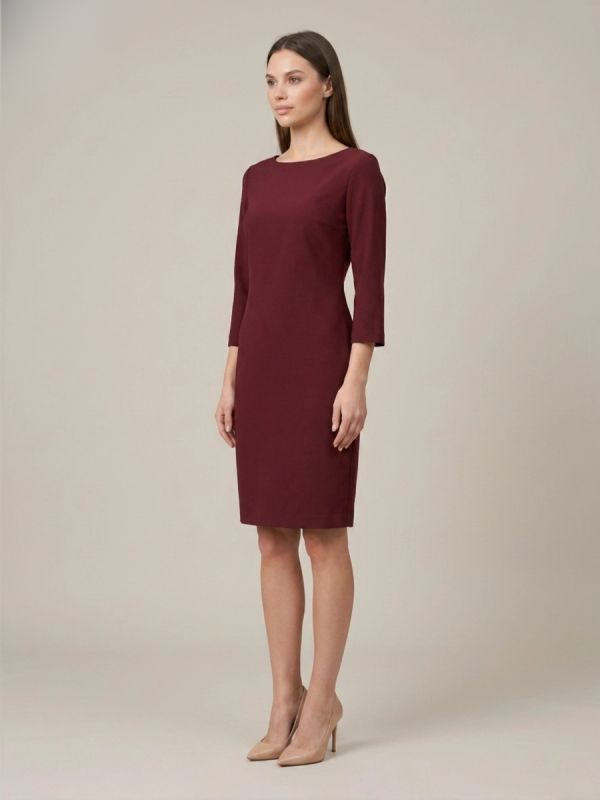 Rochie semiajustata bordo